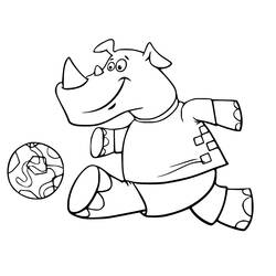 Dessin à colorier: Rhinocéros (Animaux) #206674 - Coloriages à Imprimer Gratuits