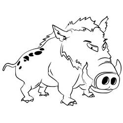 Dessin à colorier: Sanglier (Animaux) #205351 - Coloriages à Imprimer Gratuits