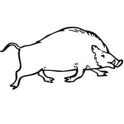 Dessin à colorier: Sanglier (Animaux) #205352 - Coloriages à Imprimer Gratuits