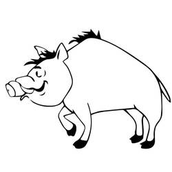 Dessin à colorier: Sanglier (Animaux) #205358 - Coloriages à Imprimer Gratuits