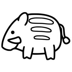 Dessin à colorier: Sanglier (Animaux) #205361 - Coloriages à Imprimer Gratuits