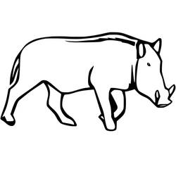 Dessin à colorier: Sanglier (Animaux) #205363 - Coloriages à Imprimer Gratuits