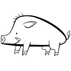 Dessin à colorier: Sanglier (Animaux) #205365 - Coloriages à Imprimer Gratuits