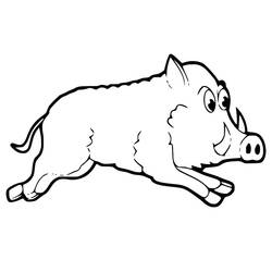 Dessin à colorier: Sanglier (Animaux) #205370 - Coloriages à Imprimer Gratuits