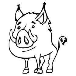 Dessin à colorier: Sanglier (Animaux) #205372 - Coloriages à Imprimer Gratuits