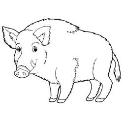 Dessin à colorier: Sanglier (Animaux) #205376 - Coloriages à Imprimer Gratuits