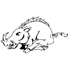 Dessin à colorier: Sanglier (Animaux) #205377 - Coloriages à Imprimer Gratuits