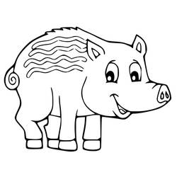 Dessin à colorier: Sanglier (Animaux) #205378 - Coloriages à Imprimer Gratuits