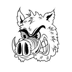 Dessin à colorier: Sanglier (Animaux) #205382 - Coloriages à Imprimer Gratuits