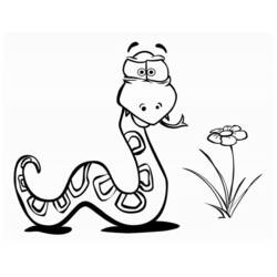 Dessin à colorier: Serpent (Animaux) #14356 - Coloriages à imprimer