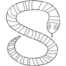 Dessin à colorier: Serpent (Animaux) #14368 - Coloriages à imprimer