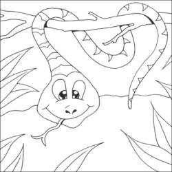 Dessin à colorier: Serpent (Animaux) #14373 - Coloriages à Imprimer Gratuits