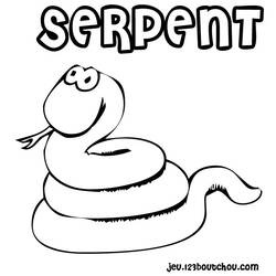 Dessin à colorier: Serpent (Animaux) #14375 - Coloriages à imprimer