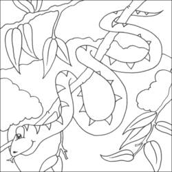 Dessin à colorier: Serpent (Animaux) #14405 - Coloriages à Imprimer Gratuits
