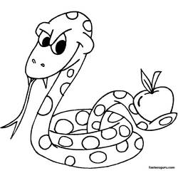 Dessin à colorier: Serpent (Animaux) #14436 - Coloriages à imprimer