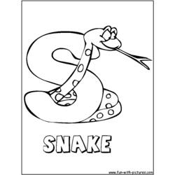 Dessin à colorier: Serpent (Animaux) #14441 - Coloriages à imprimer