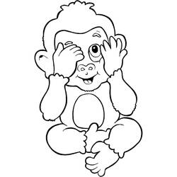 Coloriage Singe (Animaux) #175024 à imprimer et colorier