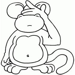 Coloriage Singe (Animaux) #175028 à imprimer et colorier