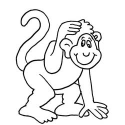 Coloriage Singe (Animaux) #175039 à imprimer et colorier