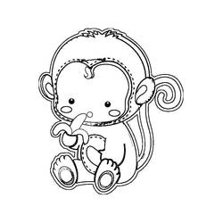 Coloriage Singe (Animaux) #175060 à imprimer et colorier