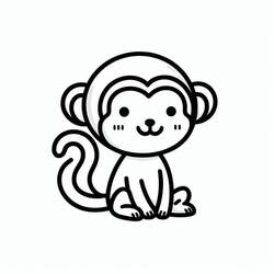 Coloriage Singe (Animaux) #216780 à imprimer et colorier