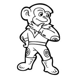 Coloriage Singe (Animaux) #216788 à imprimer et colorier