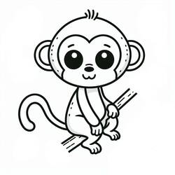 Coloriage Singe (Animaux) #216791 à imprimer et colorier