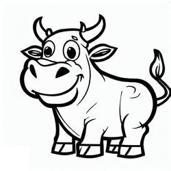 Coloriage Taureau (Animaux) #188579 à imprimer et colorier