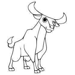 Coloriage Taureau (Animaux) #188594 à imprimer et colorier