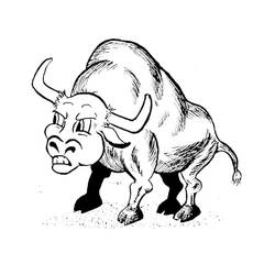 Coloriage Taureau (Animaux) #188616 à imprimer et colorier