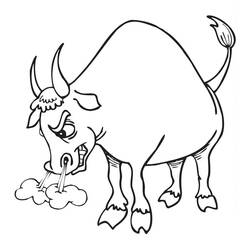 Coloriage Taureau (Animaux) #188625 à imprimer et colorier