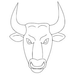 Coloriage Taureau (Animaux) #188627 à imprimer et colorier