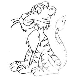 Dessin à colorier: Tigre (Animaux) #13616 - Coloriages à Imprimer Gratuits