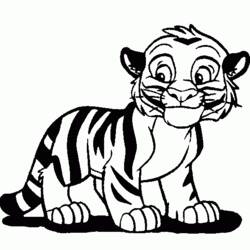 Dessin à colorier: Tigre (Animaux) #13635 - Coloriages à Imprimer Gratuits