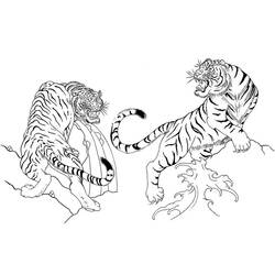 Dessin à colorier: Tigre (Animaux) #13705 - Coloriages à Imprimer Gratuits