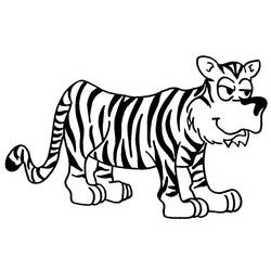 Dessin à colorier: Tigre (Animaux) #13725 - Coloriages à Imprimer Gratuits