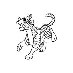 Dessin à colorier: Tigre (Animaux) #13770 - Coloriages à Imprimer Gratuits