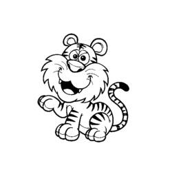 Dessin à colorier: Tigre (Animaux) #13783 - Coloriages à Imprimer Gratuits