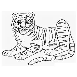 Coloriage Tigre (Animaux) #174945 à imprimer et colorier