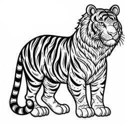 Coloriage Tigre (Animaux) #216766 à imprimer et colorier
