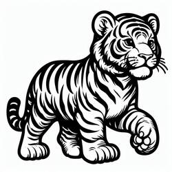 Coloriage Tigre (Animaux) #216767 à imprimer et colorier