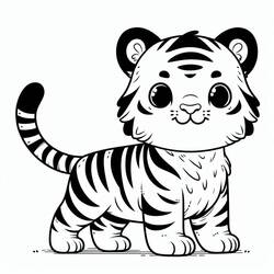 Coloriage Tigre (Animaux) #216771 à imprimer et colorier