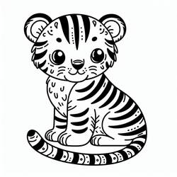 Coloriage Tigre (Animaux) #216773 à imprimer et colorier
