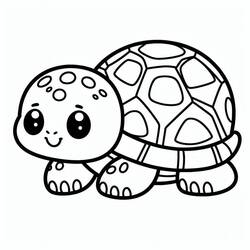 Page de coloriage Tortue (Animaux) #217132, gratuite à imprimer