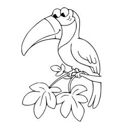 Dessin à colorier: Toucan (Animaux) #197547 - Coloriages à Imprimer Gratuits
