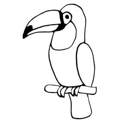 Dessin à colorier: Toucan (Animaux) #197566 - Coloriages à Imprimer Gratuits