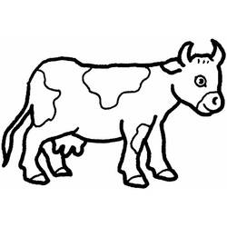 Dessin à colorier: Vache (Animaux) #13191 - Coloriages à imprimer