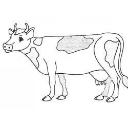 Dessin à colorier: Vache (Animaux) #13227 - Coloriages à imprimer
