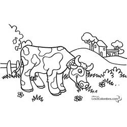 Dessin à colorier: Vache (Animaux) #13245 - Coloriages à Imprimer Gratuits