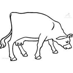 Dessin à colorier: Vache (Animaux) #13291 - Coloriages à Imprimer Gratuits